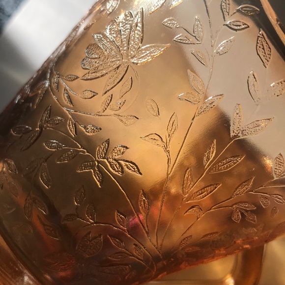 Jeanette Depression Glass Flora gold cr and sugar - Picture 8 of 8